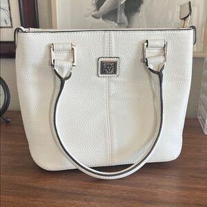 Anne Klein Ivory Textured Tote